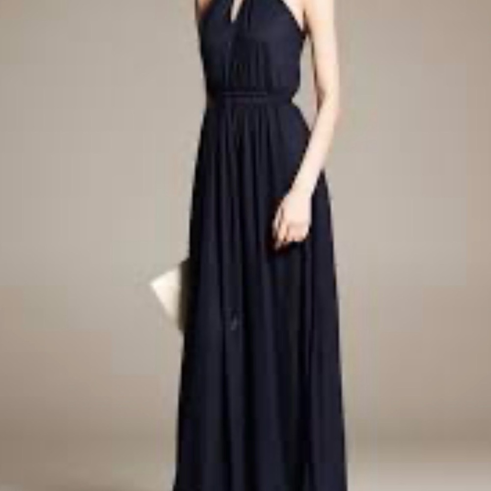 Banana Republic Elegant Navy Maxi Dress